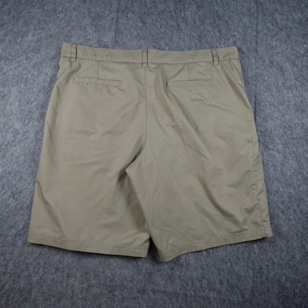 Fila‎ Shorts Mens 40 Khaki Tan Sport Golf Performance Flat Front 10